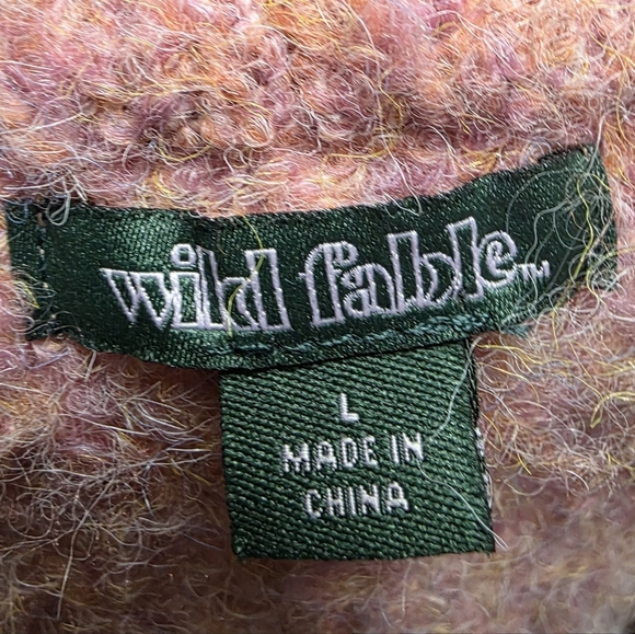 Wild Fable Pink Boucle Cardigan Sweater Size Large - Picture 3 of 5